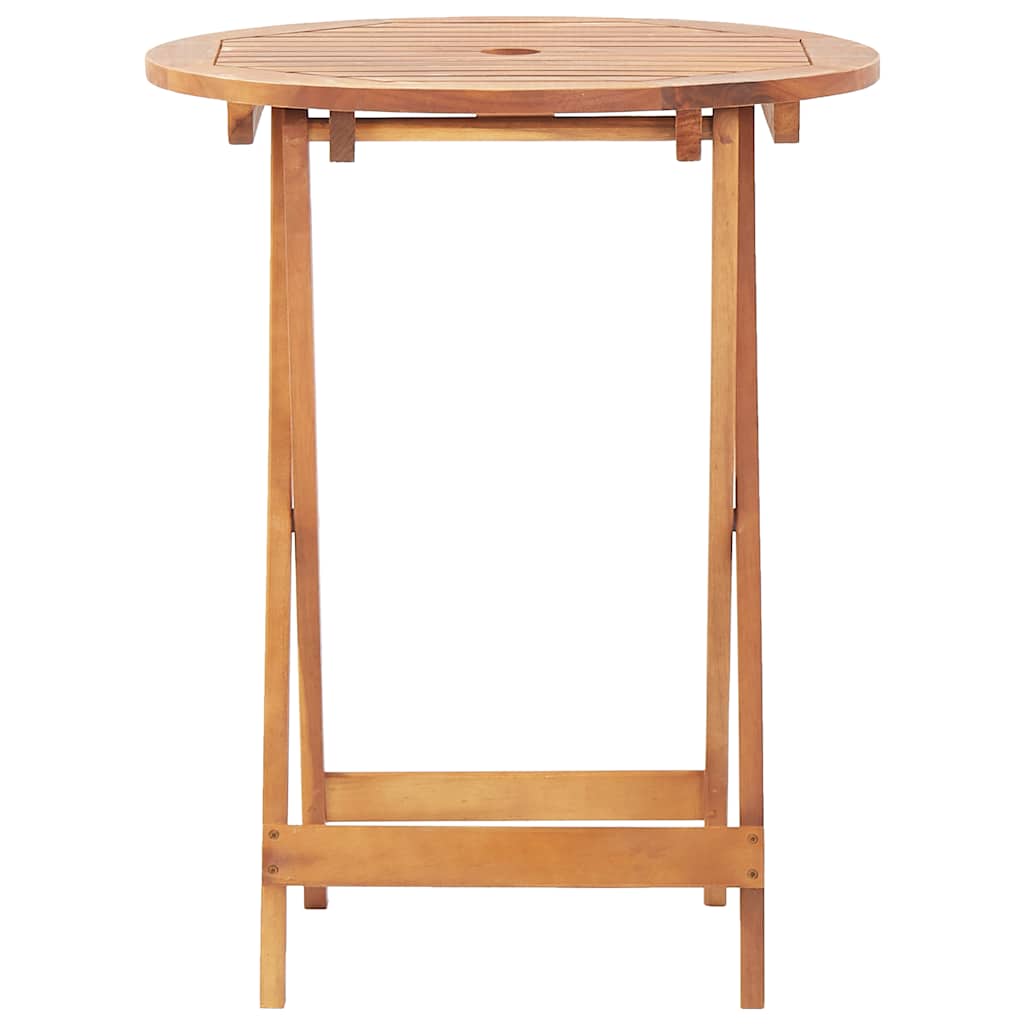 Klappbarer Gartentisch 60 x 75 cm Massivholz Akazie